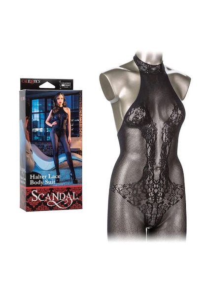 Scandal Halter Lace Bodysuit