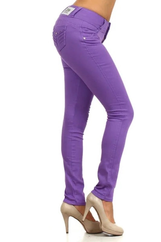 Side of Elissa Jeans With Rhinestone Embellishments