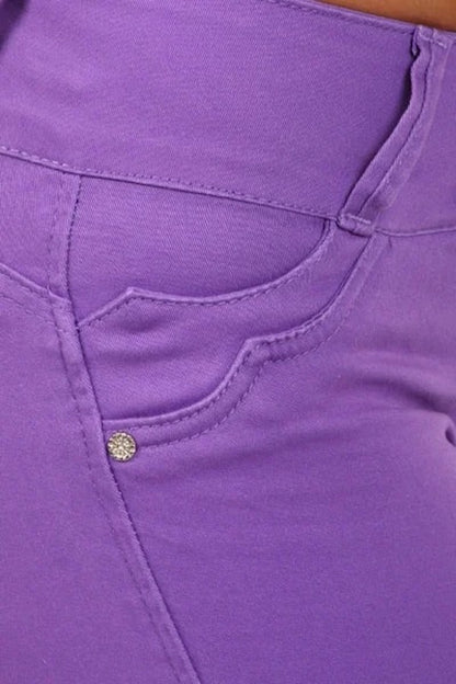 Close up of Elissa Jeans With Rhinestone Embellishments