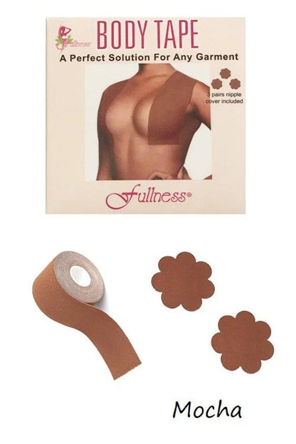 Body Tape With Nipple Covers - Mocha