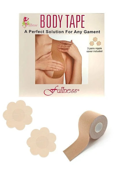 Body Tape With Nipple Covers - Beige