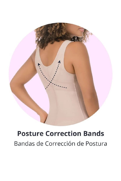 Mid Thigh Body Shaper W/ Wide Padded Straps