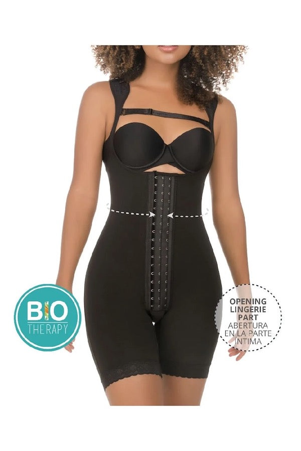 Mid Thigh Body Shaper W/ Wide Padded Straps