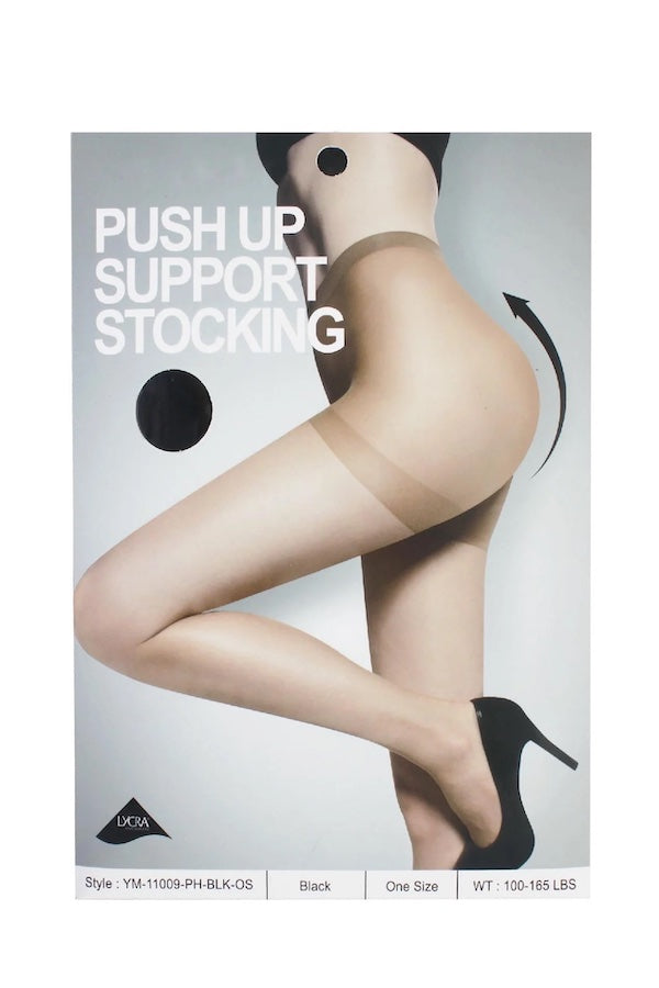 Push Up Support Stocking - Black