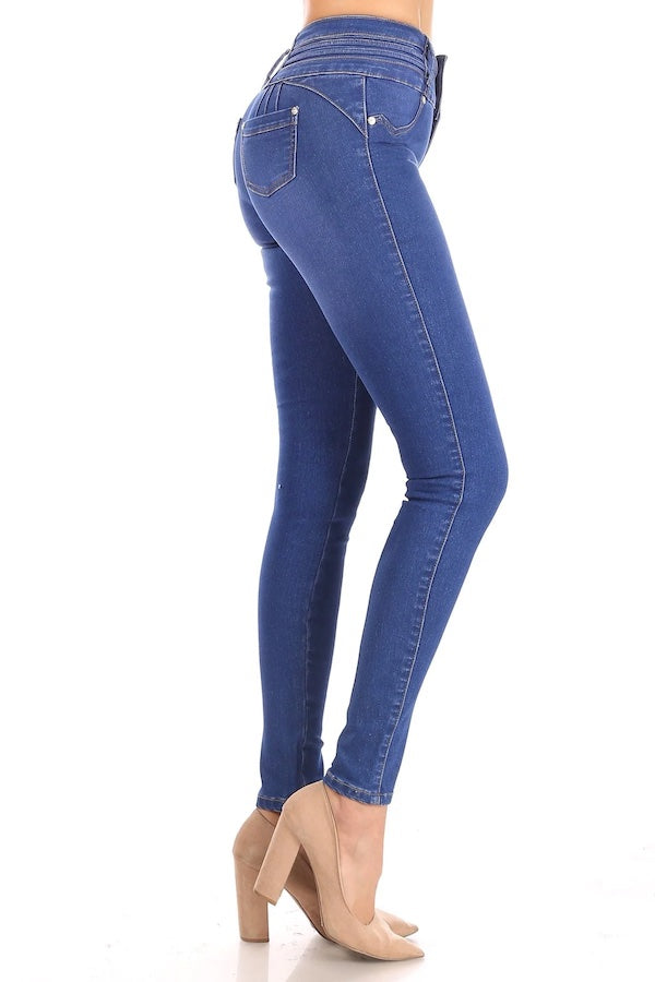 Side of Marilee Blue Jeans in Blue