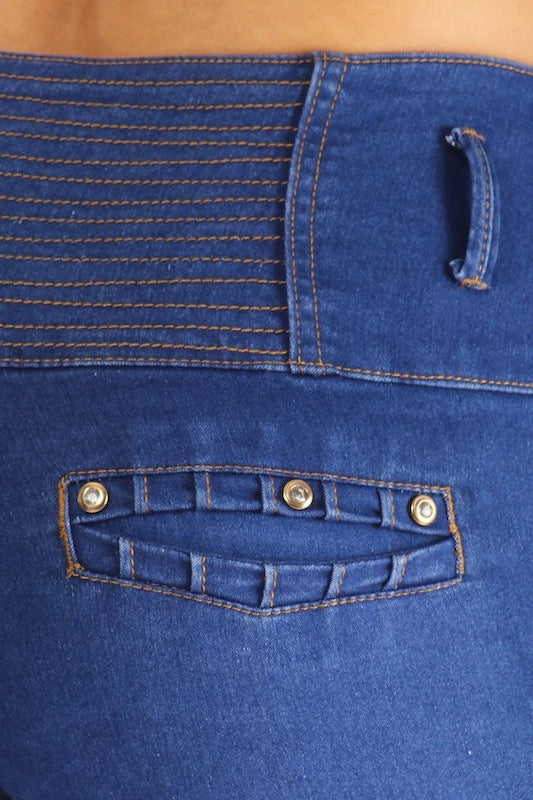Close up of Sophie Blue Jeans