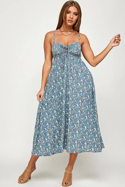Be Original Floral Cami Maxi Dress - Blue