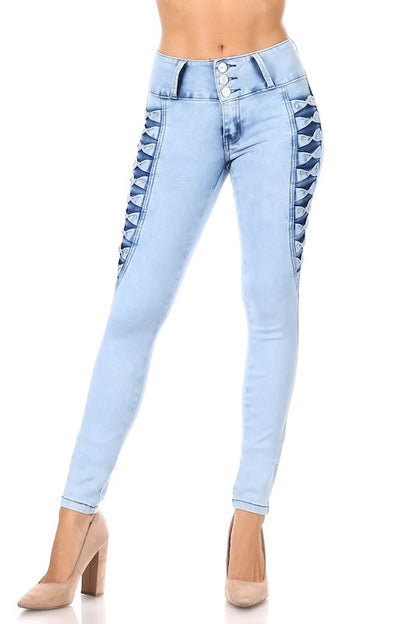 Side Bows, No Pockets, Jeans