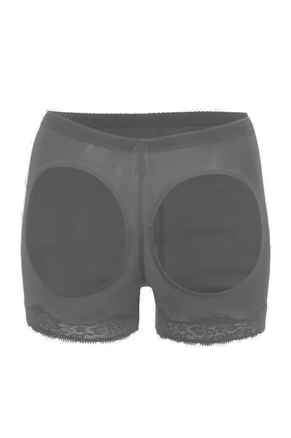 Butt Lifting Seamless Shorts - Black - Back View