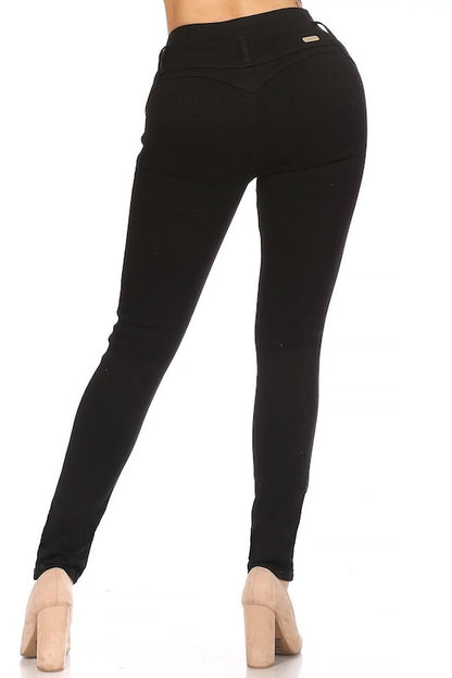 Raven Distressed, No Pocket Jeans