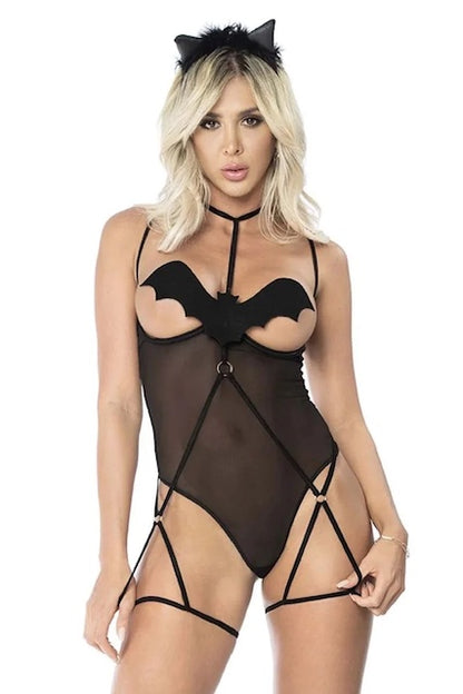 Batwoman Bodysuit With Harness  on model