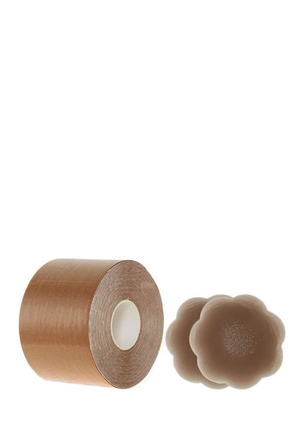  Body Tape with Silicone Nipple Cover - Mocha