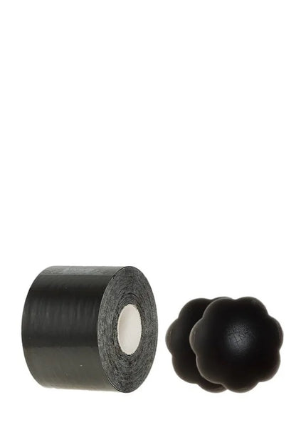 Body Tape with Silicone Nipple Cover - Black